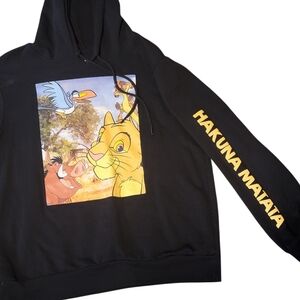 Disney Lion King Boys Black Lion King Hoodie Sweatshirt XL (15-17)